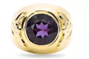 Ring Vintage Schmuck Alexandrit 14 Karat Gelbgold vrc078y